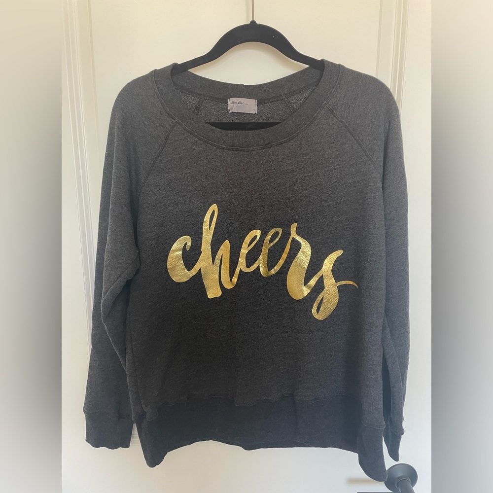 Gold Foil “Cheers” sweatshirt
